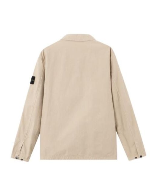 Stone Island Natural Zip-Front Patch-Pocket Jacket for men