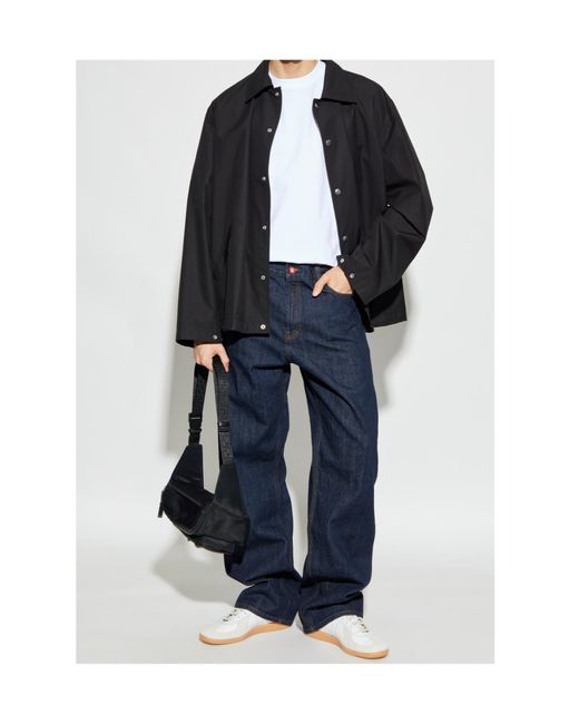 Casablanca Blue Logo Patch Straight Leg Jeans for men