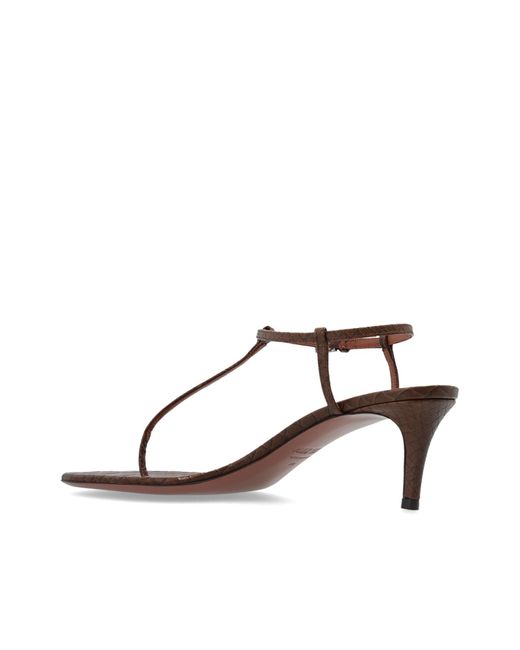Paris Texas White Crocodile-Effect Leather Sandals
