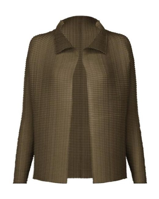 Issey Miyake Green Wooly Pleats 58 Shirt