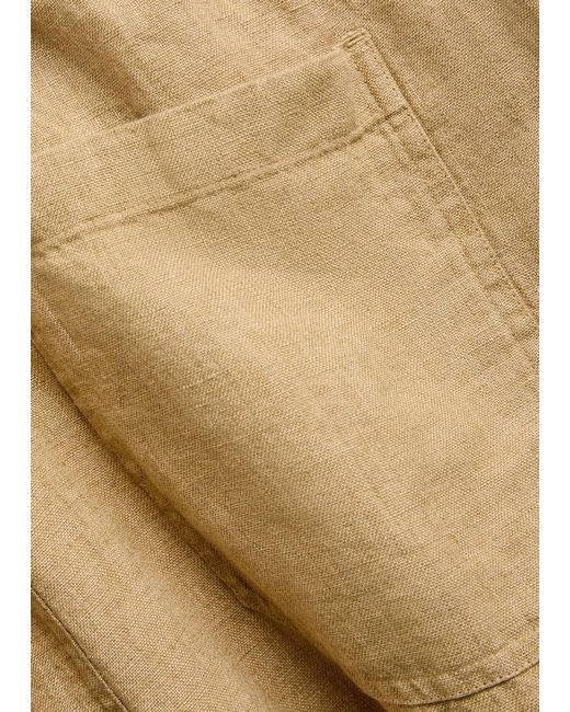 Polo Ralph Lauren Natural Wide-Leg Linen Trousers