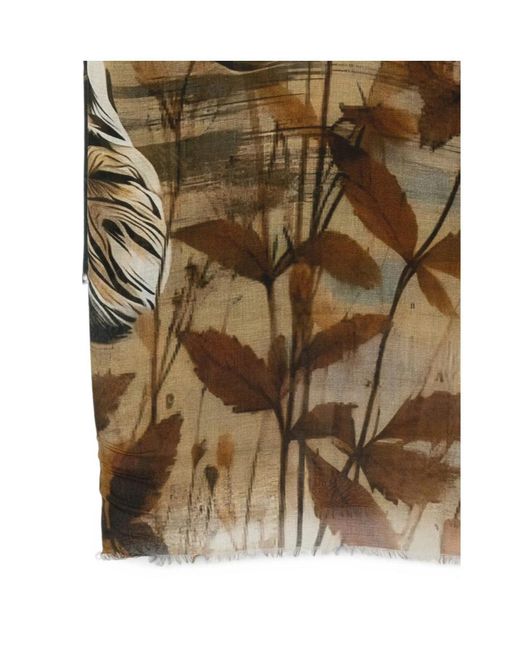 D'Aniello Metallic Printed Scarf