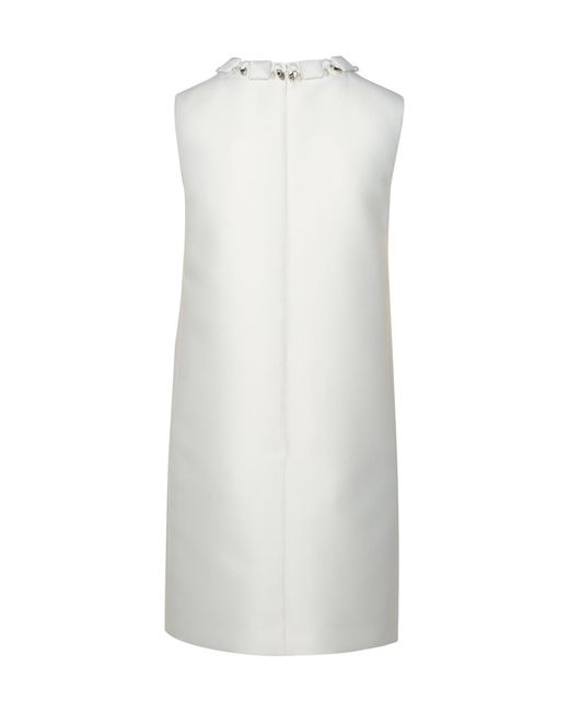 Versace White Sleeveless Midi Dress