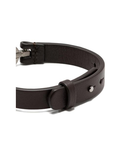 Ferragamo Black Ferragamo Double Gancini Bracelet for men