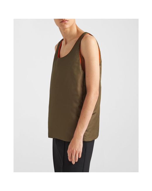 Prada Green Re-Nylon Down Vest for men