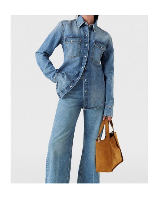 Stella McCartney Blue Vintage Wash Denim Shirt