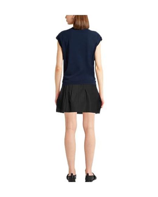 Max Mara Black Minimal Solid Flared Skirt