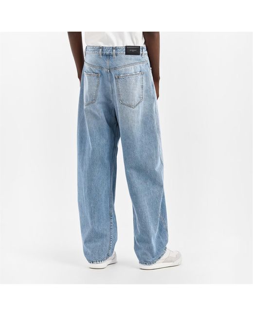 Givenchy Blue Seamed Straight-Leg Jeans for men