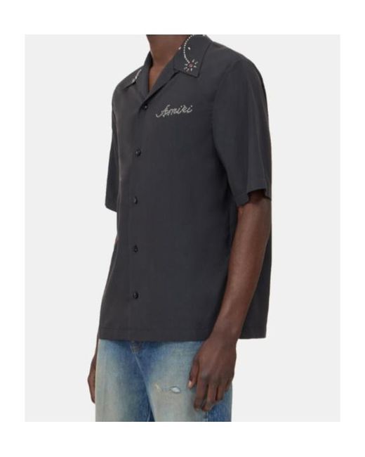 Amiri Black Stud Camp' Shirt for men