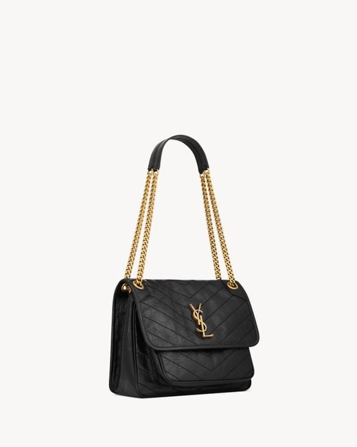 Saint Laurent Black Niki Quilted Shoulder Bag