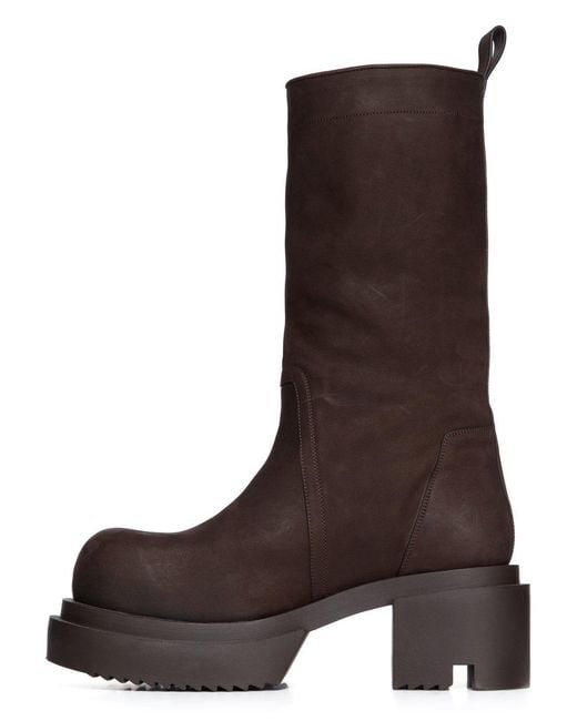 Rick Owens Brown Pull On Bogun Boots for men