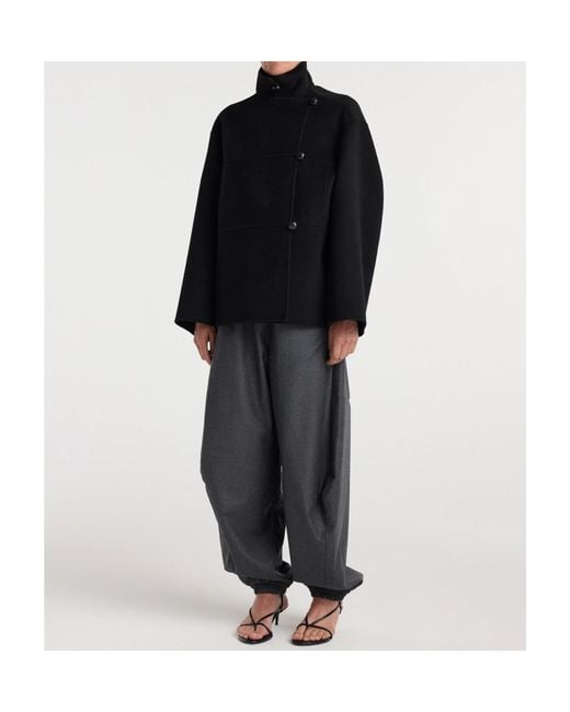 Rohe Blue Stand-Collar Oversized Jacket