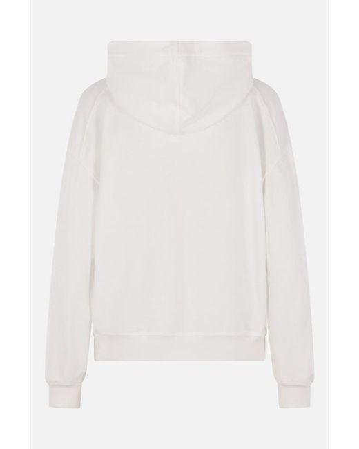 Brunello Cucinelli White French Terry Zipper Hoodie