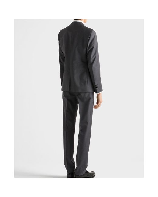 Prada Black Wool And Mohair Single-Breasted Suit for men