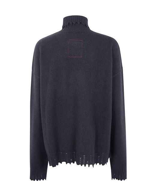 Uma Wang Blue Turtleneck Sweater
