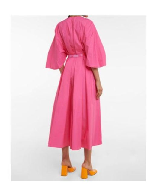 Roksanda Pink Naomina Cotton Poplin Midi Dress