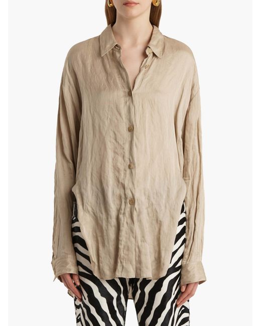 Khaite Natural Goya Button-Down Shirt