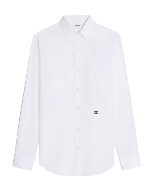 Céline White Loose Shirt for men