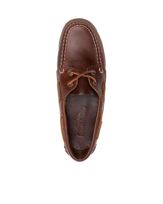 Sebago Brown Ranger Waxy Lace-Up Shoes