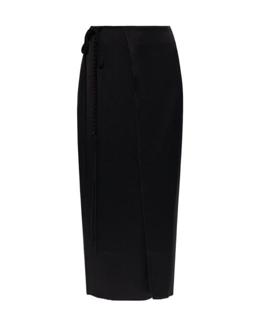 Nanushka Black Racha Slit-Detailed Skirt