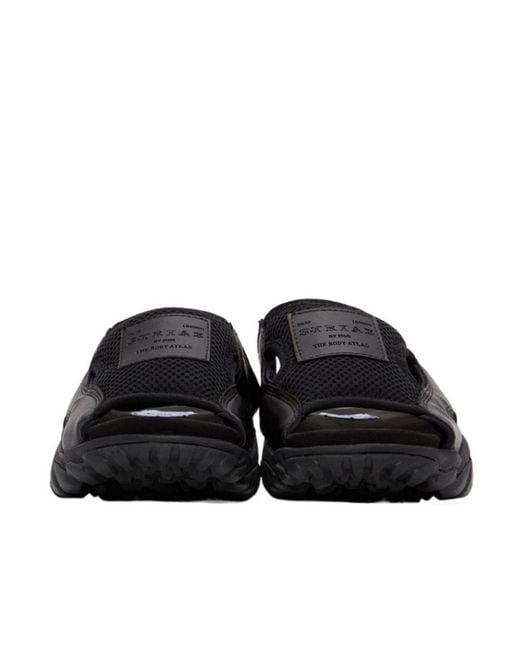 McQ Alexander McQueen Black Padded Logo-Patch Slippers for men