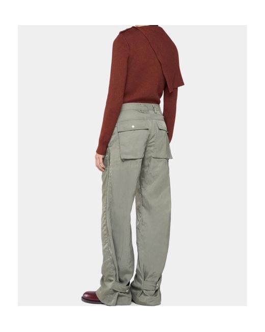 Rabanne Gray Rabanne Pleated Button Fastened Trousers