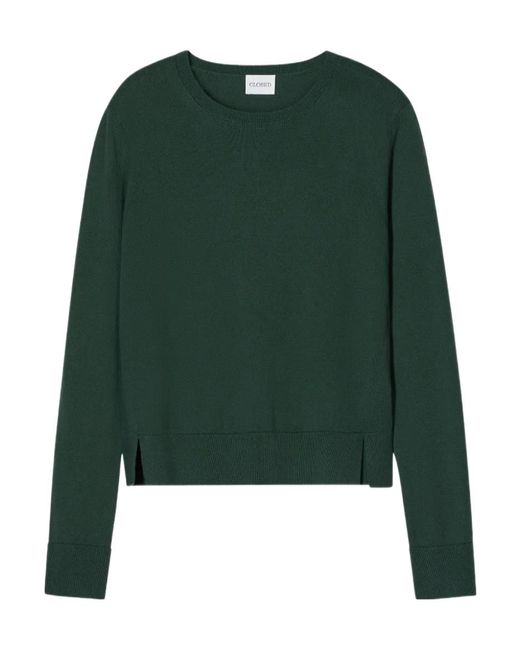 Closed Green Long Sleeve Crew Neck Knitwear