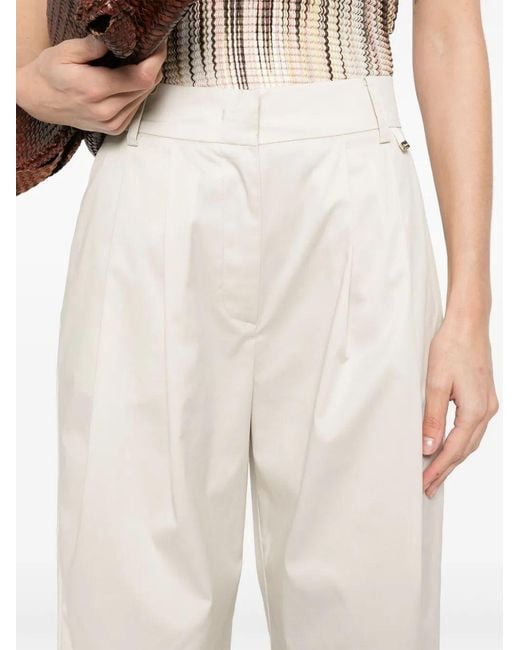 Herno White Pleat-Detailing Trousers