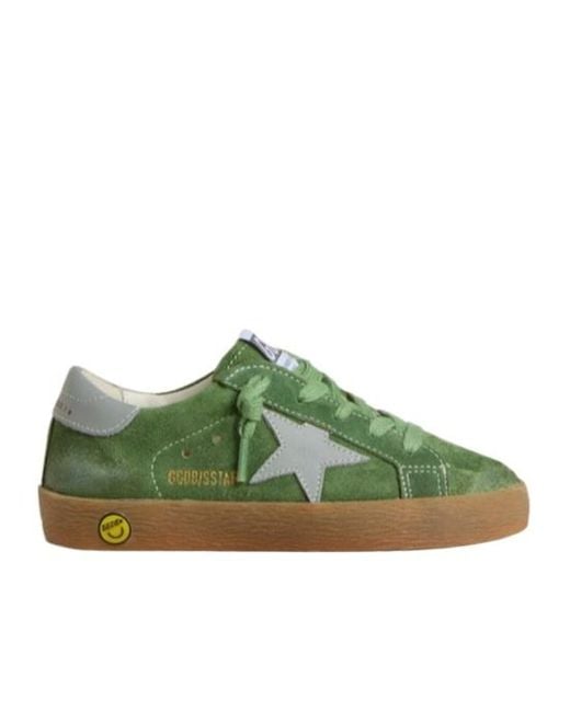 Golden Goose Women's Green Super Star Suede Sneakers