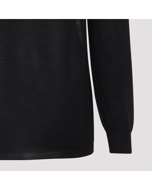 Rick Owens Blue Long-Sleeved Turtleneck Jumper for men