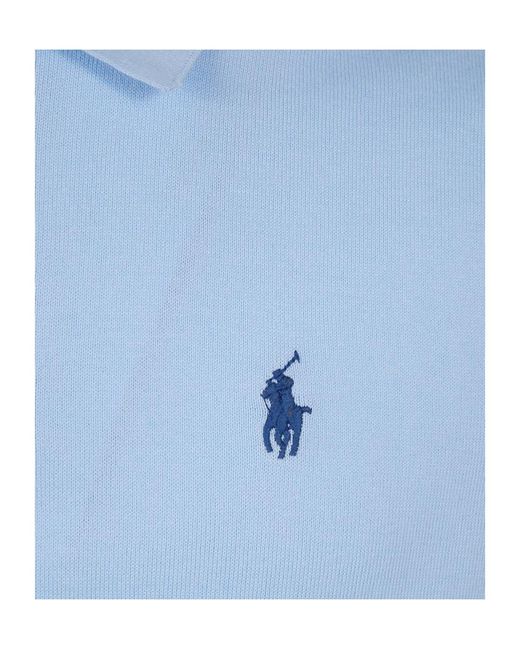 Polo Ralph Lauren Blue Short Sleeve Polo Pony Embroidery Polo Shirt for men