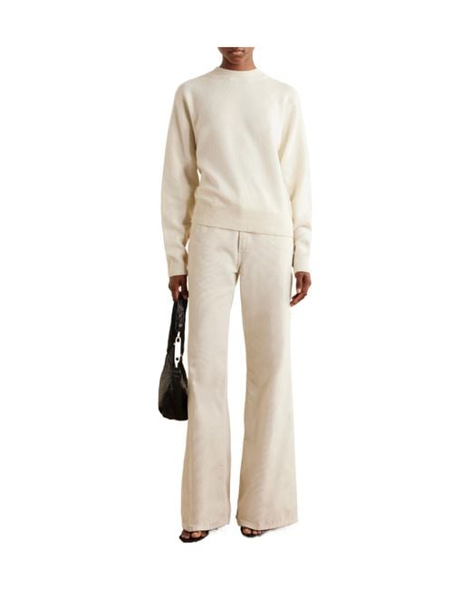 Haikure White Cropped Sweater
