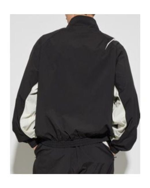 Represent Black Logo-Embroidered Panelled Jacket for men