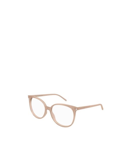 Saint Laurent White Eyewear Round Frame Glasses