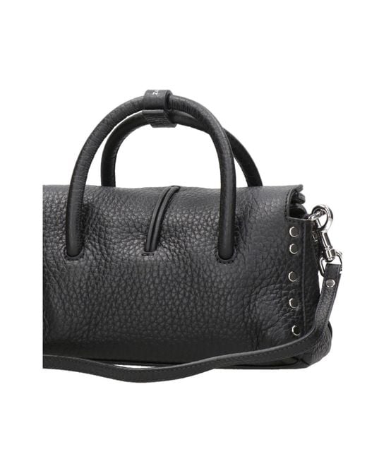 Zanellato Black Solid Color Shoulder Bag