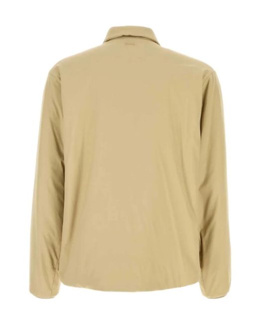 Herno Natural Laminar Long-Sleeved Padded Shirt Jacket for men