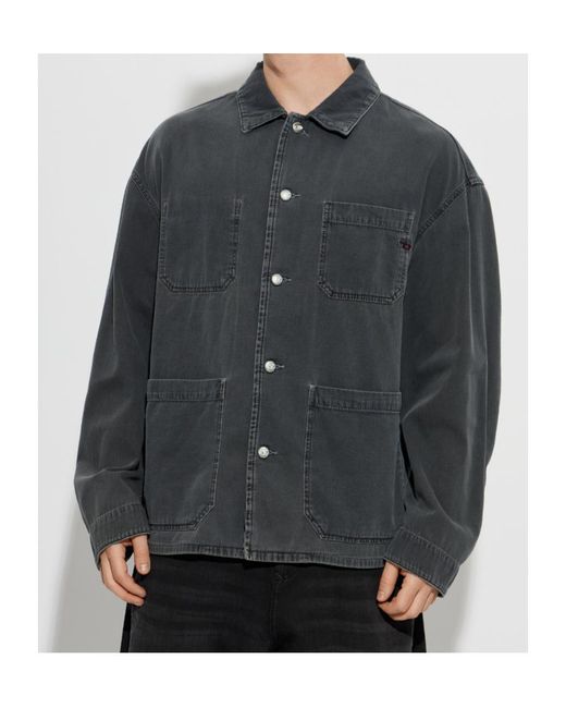 DIESEL Blue D-Stack-U Patch-Detail Jacket for men