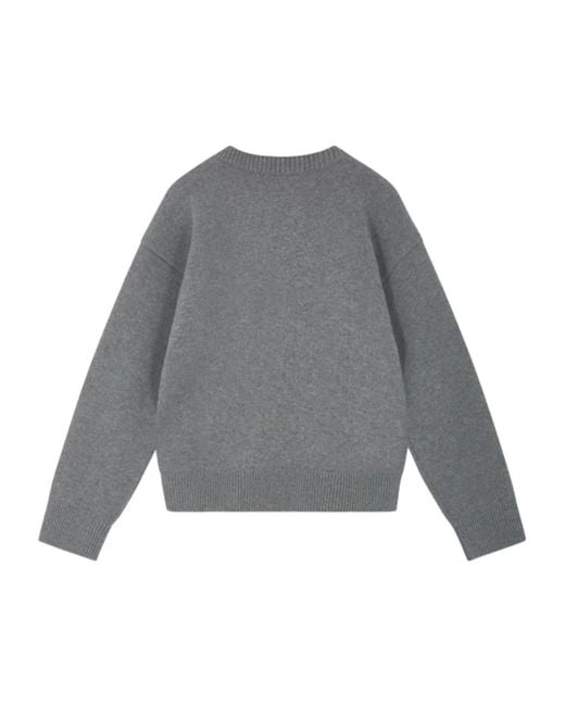 Jil Sander Gray Crew-Neck Sweater
