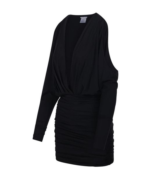 Amazuìn Blue Olivia Draped Mini Dress