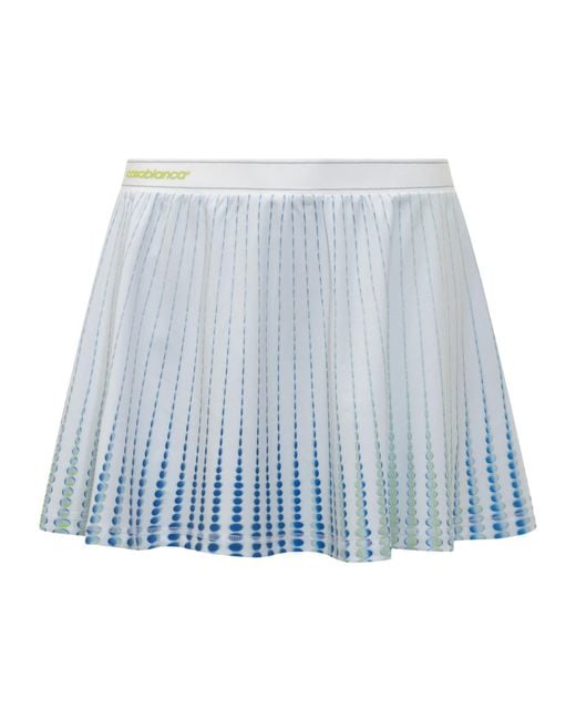 Casablanca Blue Logo Waistband Tennis Racer Skirt