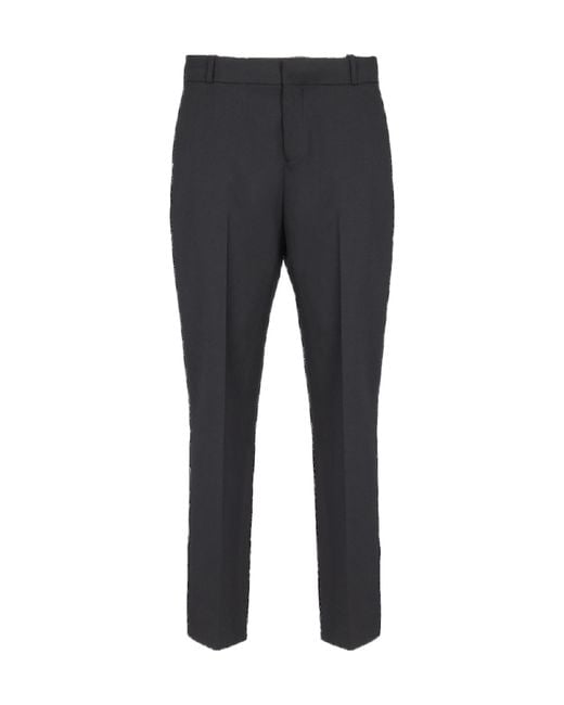 Balmain Gray Pleat Detailed Trousers for men