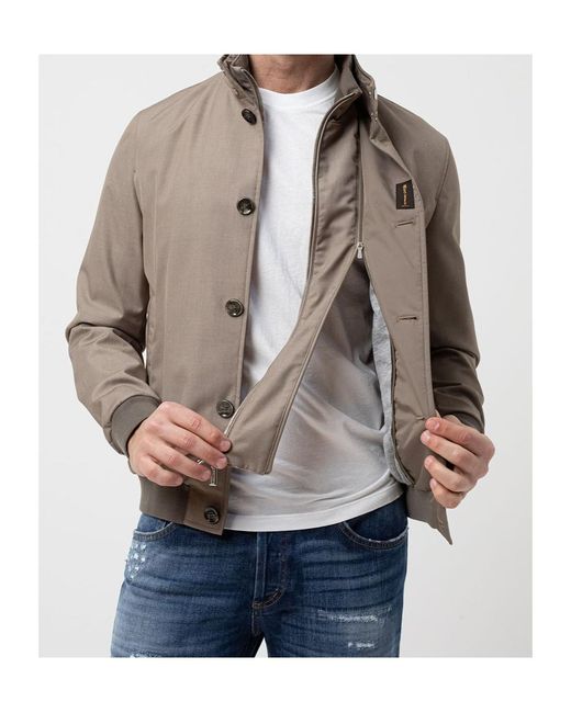 Moorer Gray Bernie Pum Bomber Jacket for men