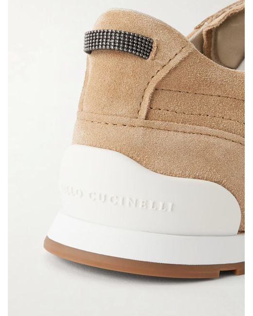 Brunello Cucinelli Natural Lace-Up Sneakers
