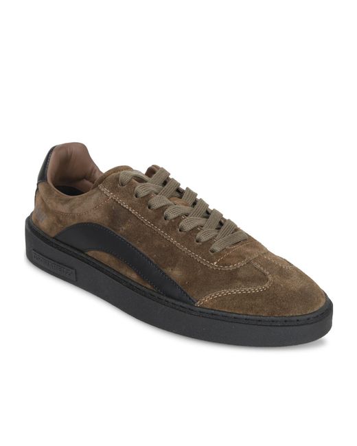 DSquared² Brown Rider Round Toe Sneakers for men