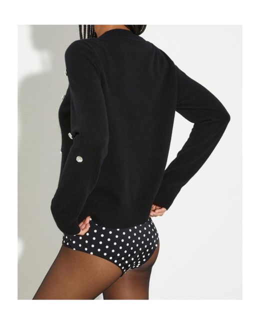 MAX&Co. Black Rhinestone-Embroidered Jumper