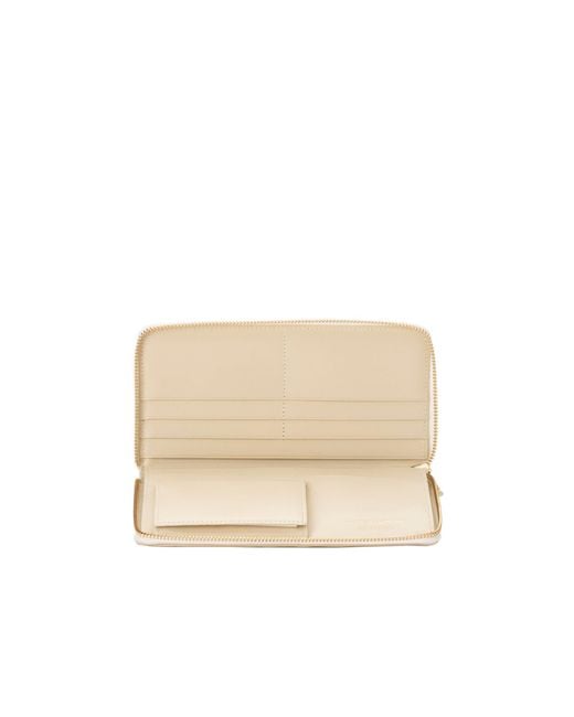 Comme des Garçons White Zip-Around Leather Wallet for men