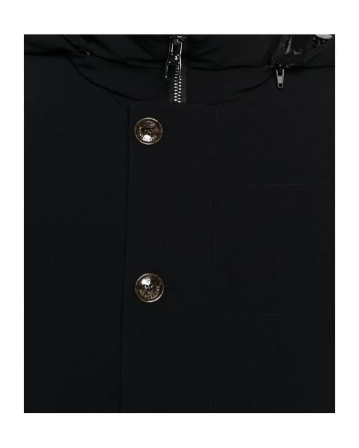 Montecore Black Hooded Down Jacket for men