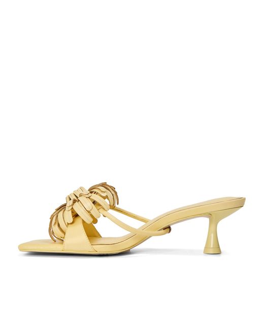 Cult Gaia Metallic Simple Low-Heeled Sandals