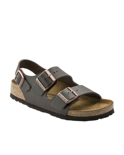 Birkenstock Brown Logo Sandals for men