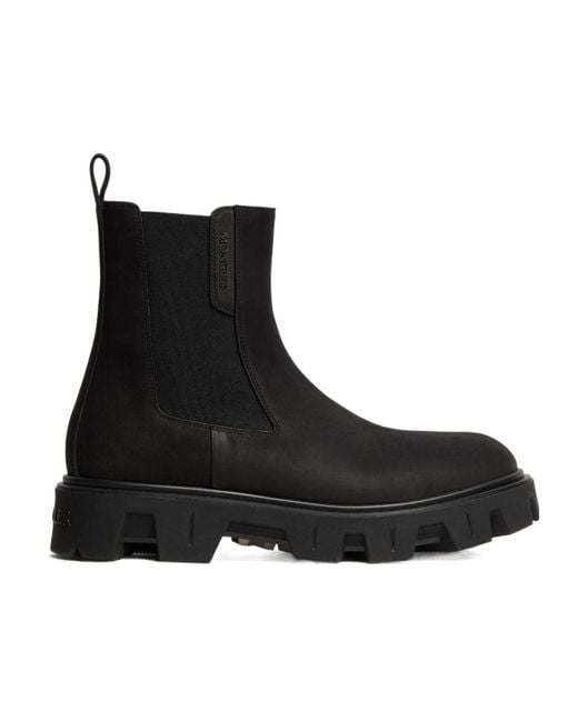 Moncler Black Peak City Chelsea Ankle Boots for men